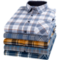 100% Cotton Spring Autumn Men  Long Sleeve Plaid  Casual shirts